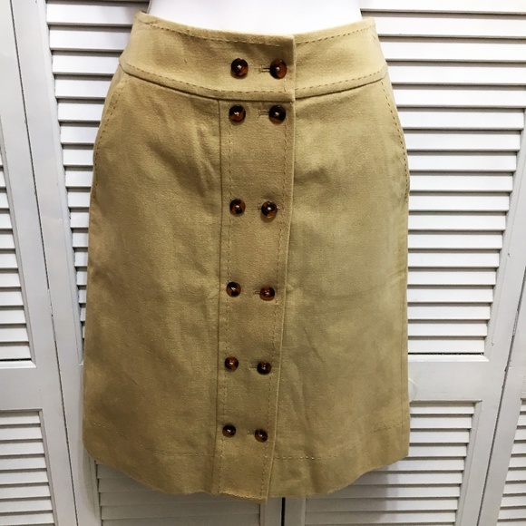 Tory Burch Dresses & Skirts - Tory Burch khaki pencil skirt button down size 2